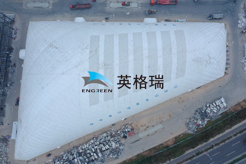 施工場(chǎng)地呈多邊形能使用氣膜覆蓋嗎？